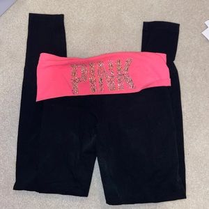 Hot pink PINK yoga pants